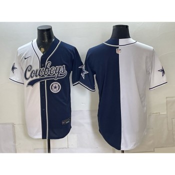 Youth Dallas Cowboys Navy Split Cool Base Stitched Baseball Jersey Youth Dallas Cowboys Navy Split Cool Base Stitched Baseball Jersey
