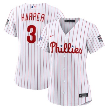 Women's Philadelphia Phillies #3 Bryce Harper Nike White 2026 All-Star Game Replica Jersey Women's Philadelphia Phillies #3 Bryce Harper Nike White 2026 All-Star Game Replica Jersey