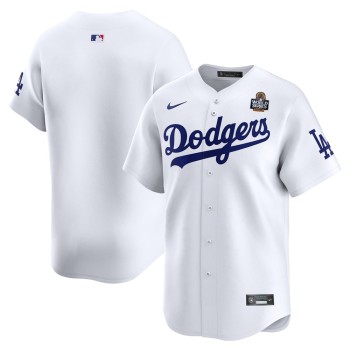 Men's Los Angeles Dodgers White 2024 World Series Home Limited Jersey Men's Los Angeles Dodgers White 2024 World Series Home Limited Jersey