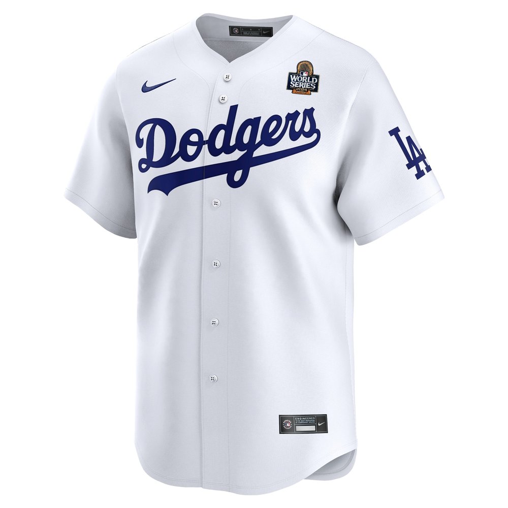 Men's Los Angeles Dodgers White 2024 World Series Home Limited Jersey Men's Los Angeles Dodgers White 2024 World Series Home Limited Jersey