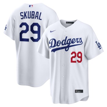 Men's Los Angeles Dodgers #29 Tarik Skubal Nike White Home Stadium Jersey