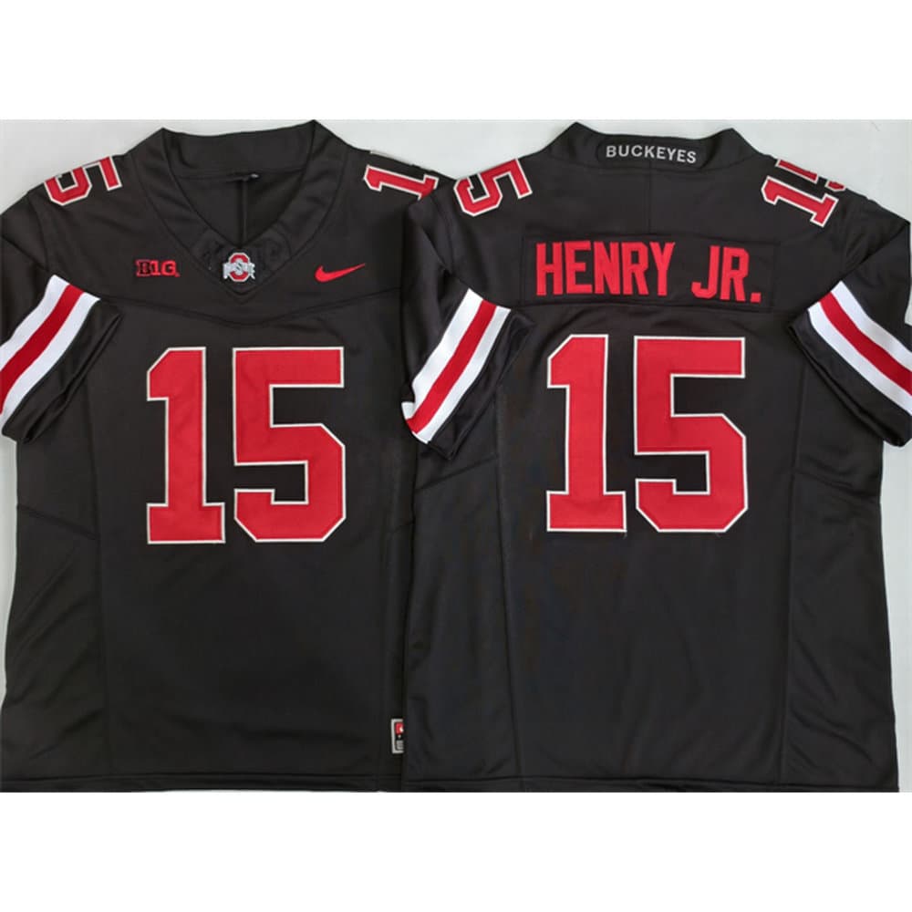 Men's Ohio State Buckeyes #15 Chris Henry Jr Black 2025 Vapor F.U.S.E. Limited Jersey Men's Ohio State Buckeyes #15 Chris Henry Jr Black 2025 Vapor F.U.S.E. Limited Jersey
