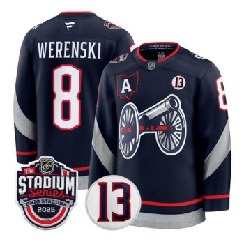 Men's Columbus Blue Jackets #8 Zach Werenski Navy 2024-25 Stadium Series With A Patch Stitched Hockey Premium Jersey Men's Columbus Blue Jackets #8 Zach Werenski Navy 2024-25 Stadium Series With A Patch Stitched Hockey Premium Jersey
