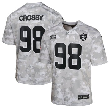 Youth Las Vegas Raiders Maxx Crosby Arctic Camo 2024 Salute to Service Game Jersey Youth Las Vegas Raiders Maxx Crosby Arctic Camo 2024 Salute to Service Game Jersey
