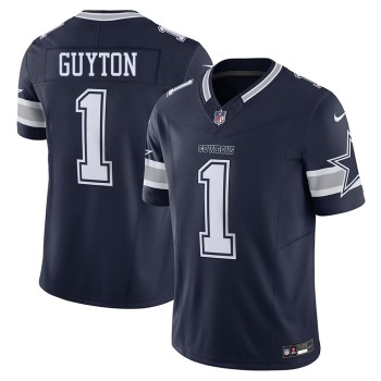 Men's Dallas Cowboys Tyler Guyton Navy 2024 NFL Draft First Round Pick Player F.U.S.E. Vapor Untouchable Limited Stitched Football Jersey