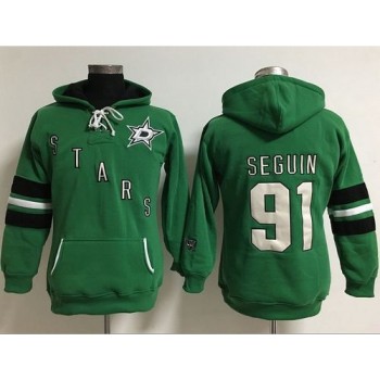 Dallas Stars #91 Tyler Seguin Green Women's Old Time Heidi Hoodie NHL Hoodie Dallas Stars #91 Tyler Seguin Green Women's Old Time Heidi Hoodie NHL Hoodie