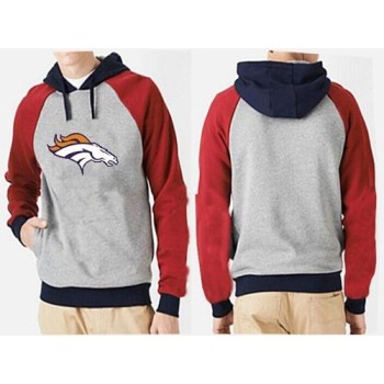Denver Broncos Logo Pullover Hoodie Grey & Red Denver Broncos Logo Pullover Hoodie Grey & Red