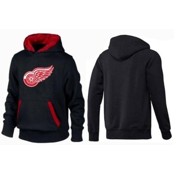 Detroit Red Wings Pullover Hoodie Black & Red