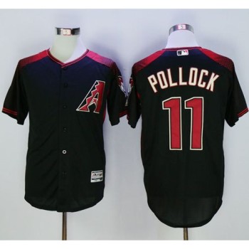 Diamondbacks #11 A. J. Pollock Black/Brick New Cool Base Stitched MLB Jersey Diamondbacks #11 A. J. Pollock Black/Brick New Cool Base Stitched MLB Jersey