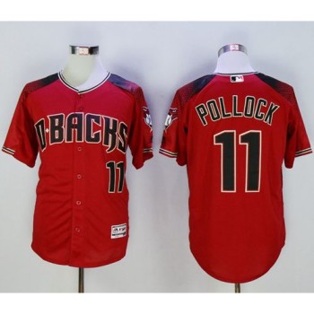 Diamondbacks #11 A. J. Pollock Red/Brick New Cool Base Stitched MLB Jersey Diamondbacks #11 A. J. Pollock Red/Brick New Cool Base Stitched MLB Jersey