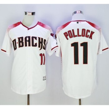Diamondbacks #11 A. J. Pollock White/Brick New Cool Base Stitched MLB Jersey Diamondbacks #11 A. J. Pollock White/Brick New Cool Base Stitched MLB Jersey