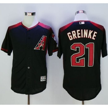 Diamondbacks #21 Zack Greinke Black/Brick New Cool Base Stitched MLB Jersey Diamondbacks #21 Zack Greinke Black/Brick New Cool Base Stitched MLB Jersey