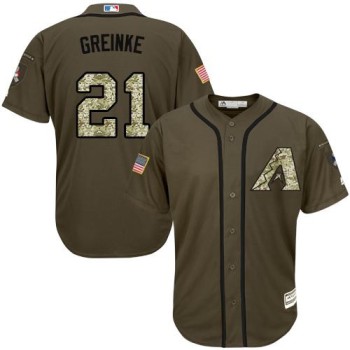 Diamondbacks #21 Zack Greinke Green Salute to Service Stitched Youth MLB Jersey Diamondbacks #21 Zack Greinke Green Salute to Service Stitched Youth MLB Jersey