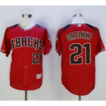 Diamondbacks #21 Zack Greinke Red/Brick New Cool Base Stitched MLB Jersey Diamondbacks #21 Zack Greinke Red/Brick New Cool Base Stitched MLB Jersey