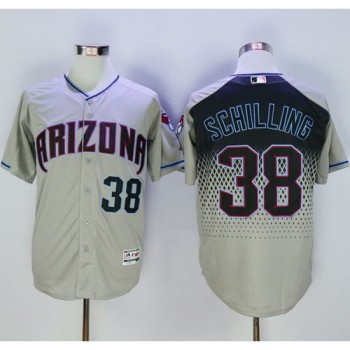 Diamondbacks #38 Curt Schilling Gray/Capri New Cool Base Stitched MLB Jersey Diamondbacks #38 Curt Schilling Gray/Capri New Cool Base Stitched MLB Jersey