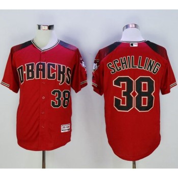 Diamondbacks #38 Curt Schilling Red/Brick New Cool Base Stitched MLB Jersey Diamondbacks #38 Curt Schilling Red/Brick New Cool Base Stitched MLB Jersey
