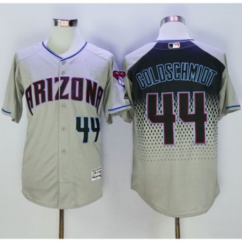 Diamondbacks #44 Paul Goldschmidt Gray/Capri New Cool Base Stitched MLB Jersey Diamondbacks #44 Paul Goldschmidt Gray/Capri New Cool Base Stitched MLB Jersey
