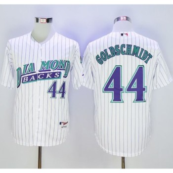 Diamondbacks #44 Paul Goldschmidt White 1999 Turn Back The Clock Stitched MLB Jersey Diamondbacks #44 Paul Goldschmidt White 1999 Turn Back The Clock Stitched MLB Jersey