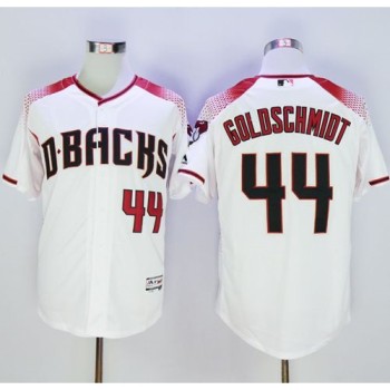 Diamondbacks #44 Paul Goldschmidt White/Brick New Cool Base Stitched MLB Jersey Diamondbacks #44 Paul Goldschmidt White/Brick New Cool Base Stitched MLB Jersey