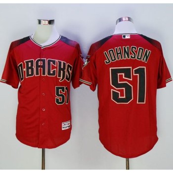 Diamondbacks #51 Randy Johnson Red/Brick New Cool Base Stitched MLB Jersey Diamondbacks #51 Randy Johnson Red/Brick New Cool Base Stitched MLB Jersey