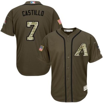 Diamondbacks #7 Welington Castillo Green Salute to Service Stitched Youth MLB Jersey Diamondbacks #7 Welington Castillo Green Salute to Service Stitched Youth MLB Jersey