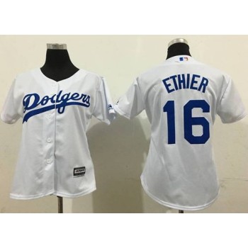 Dodgers #16 Andre Ethier White Lady Fashion Stitched MLB Jersey Dodgers #16 Andre Ethier White Lady Fashion Stitched MLB Jersey