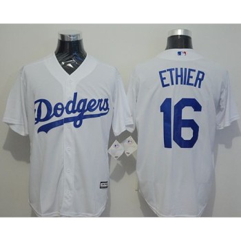 Dodgers #16 Andre Ethier White New Cool Base Stitched MLB Jersey Dodgers #16 Andre Ethier White New Cool Base Stitched MLB Jersey