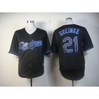 Dodgers #21 Zack Greinke Black Fashion Stitched MLB Jersey Dodgers #21 Zack Greinke Black Fashion Stitched MLB Jersey
