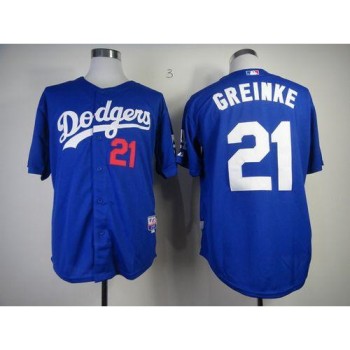 Dodgers #21 Zack Greinke Blue Cool Base Stitched MLB Jersey Dodgers #21 Zack Greinke Blue Cool Base Stitched MLB Jersey
