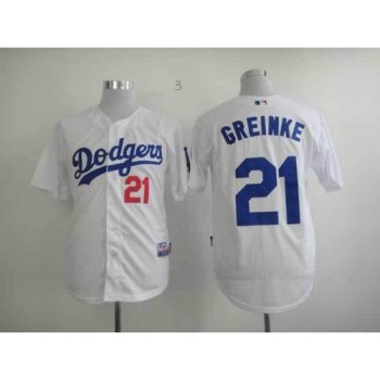 Dodgers #21 Zack Greinke White Cool Base Stitched MLB Jersey Dodgers #21 Zack Greinke White Cool Base Stitched MLB Jersey