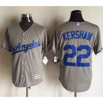 Dodgers #22 Clayton Kershaw Grey New Cool Base Stitched MLB Jersey Dodgers #22 Clayton Kershaw Grey New Cool Base Stitched MLB Jersey