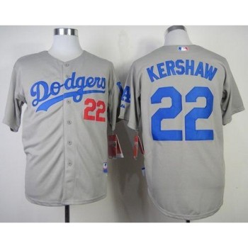Dodgers #22 Clayton Kershaw Stitched Grey MLB Jersey Dodgers #22 Clayton Kershaw Stitched Grey MLB Jersey