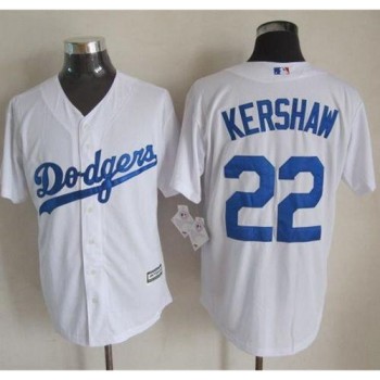 Dodgers #22 Clayton Kershaw White New Cool Base Stitched MLB Jersey Dodgers #22 Clayton Kershaw White New Cool Base Stitched MLB Jersey