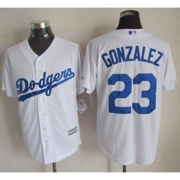 Dodgers #23 Adrian Gonzalez White New Cool Base Stitched MLB Jersey