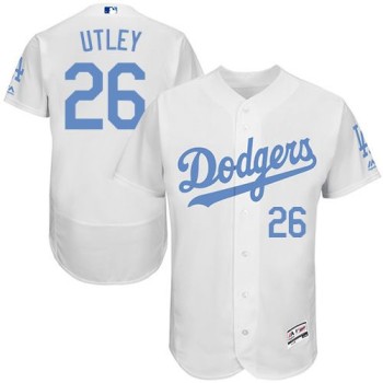 Dodgers #26 Chase Utley White Flexbase Authentic Collection 2016 Father's Day Stitched MLB Jersey Dodgers #26 Chase Utley White Flexbase Authentic Collection 2016 Father's Day Stitched MLB Jersey