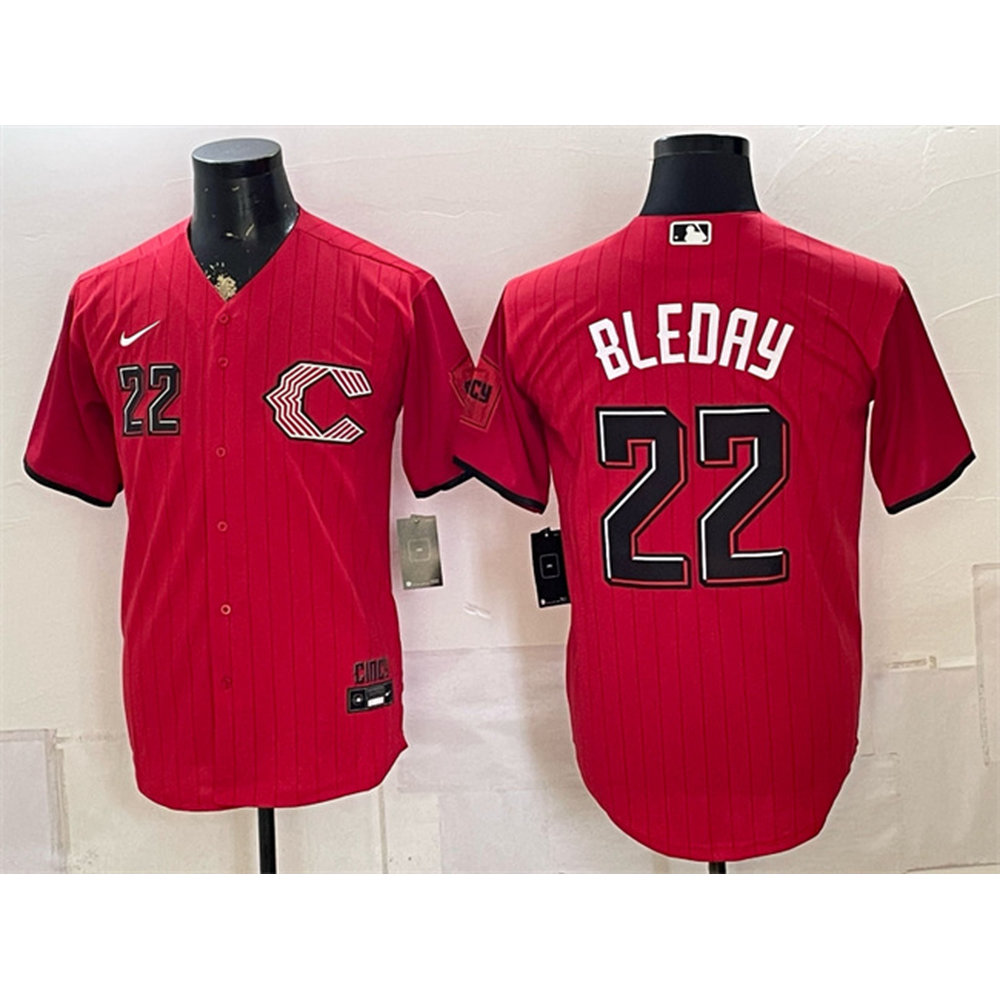 Youth Cincinnati Reds #22 JJ Bleday Red 2026 City Connect Stadium Jersey Youth Cincinnati Reds #22 JJ Bleday Red 2026 City Connect Stadium Jersey