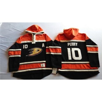 Ducks #10 Corey Perry Black Sawyer Hooded Sweatshirt Stitched NHL Jersey Ducks #10 Corey Perry Black Sawyer Hooded Sweatshirt Stitched NHL Jersey