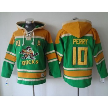 Ducks #10 Corey Perry Green Sawyer Hooded Sweatshirt Stitched NHL Jersey Ducks #10 Corey Perry Green Sawyer Hooded Sweatshirt Stitched NHL Jersey