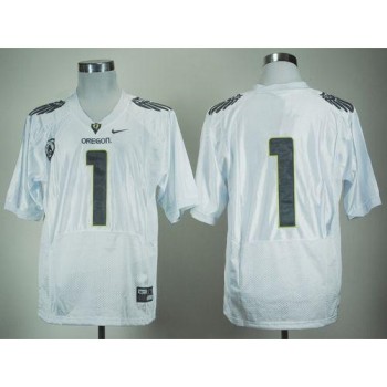 Ducks #1 Fan White With PAC-12 Patch Stitched NCAA Jersey Ducks #1 Fan White With PAC-12 Patch Stitched NCAA Jersey