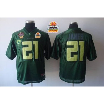 Ducks #21 LaMichael James Green Tostitos Fiesta Bowl Stitched NCAA Jersey Ducks #21 LaMichael James Green Tostitos Fiesta Bowl Stitched NCAA Jersey