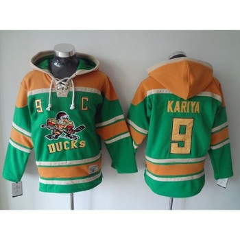 Ducks #9 Paul Kariya Green Sawyer Hooded Sweatshirt Stitched NHL Jersey Ducks #9 Paul Kariya Green Sawyer Hooded Sweatshirt Stitched NHL Jersey
