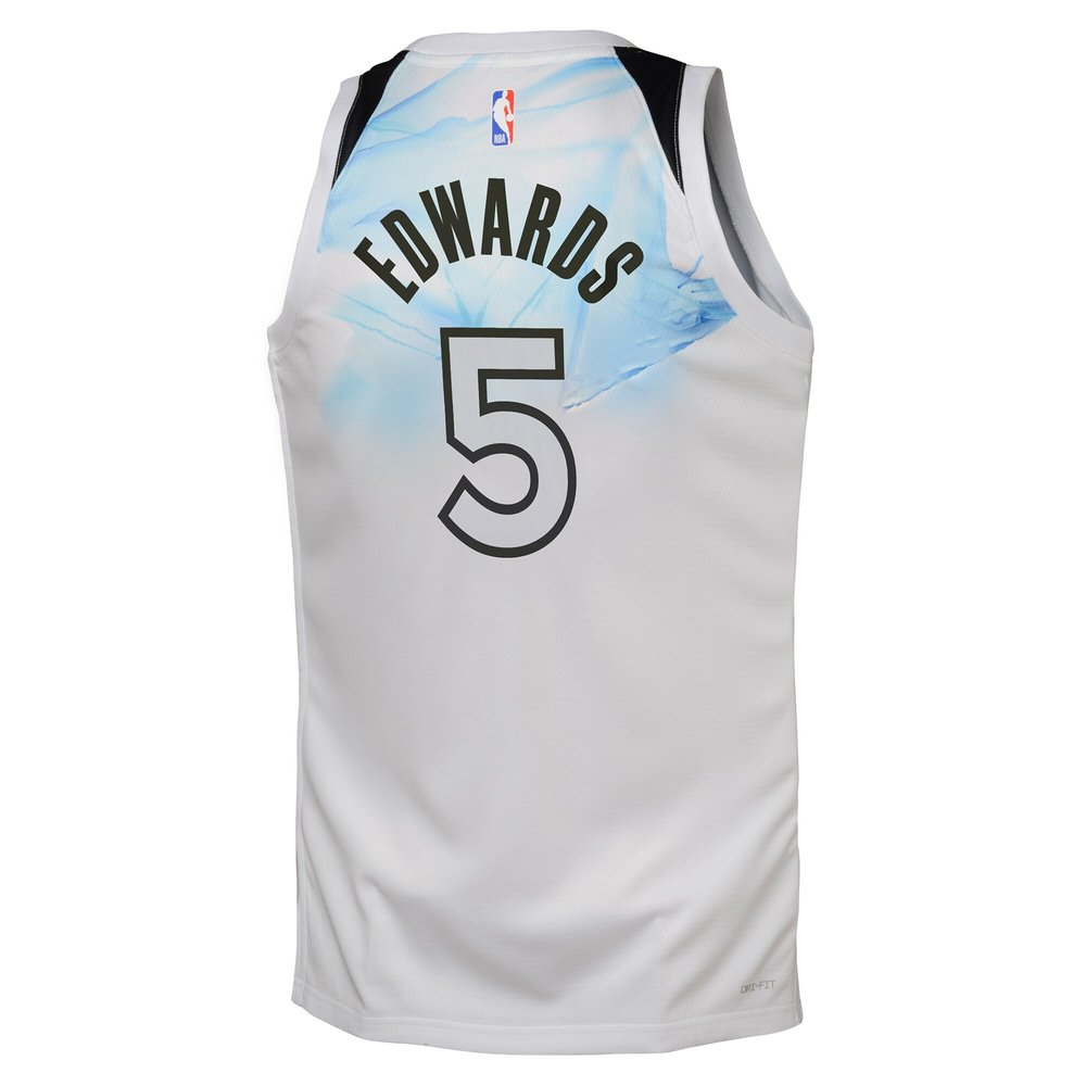 Youth Minnesota Timberwolves Anthony Edwards White 2024/25 Swingman Player Jersey - City Edition