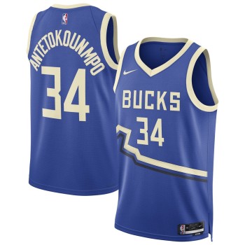 Unisex Milwaukee Bucks Giannis Antetokounmpo Royal 2024/25 Swingman Player Jersey - City Edition Unisex Milwaukee Bucks Giannis Antetokounmpo Royal 2024/25 Swingman Player Jersey - City Edition