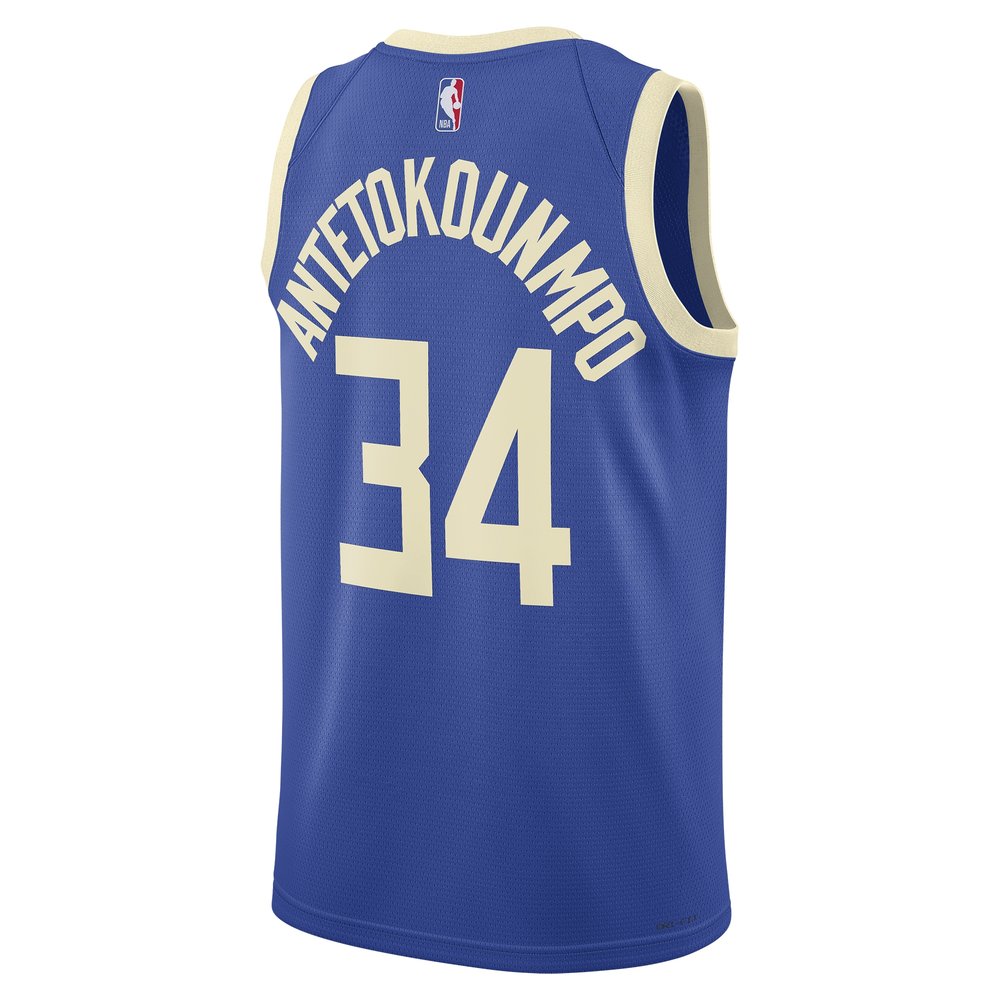 Unisex Milwaukee Bucks Giannis Antetokounmpo Royal 2024/25 Swingman Player Jersey - City Edition