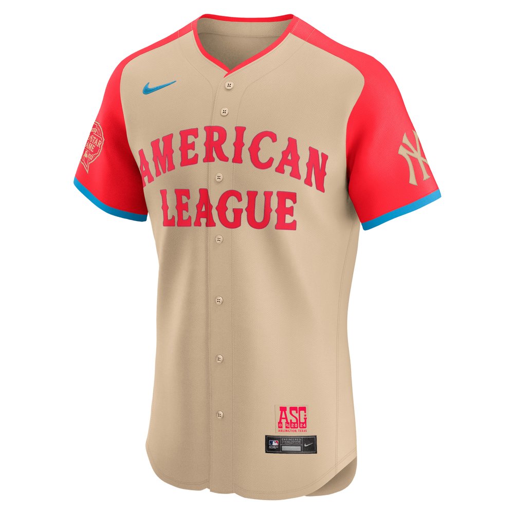 Men's American League #99 Aaron Judge Cream 2024 MLB All-Star Game Elite Player Jersey