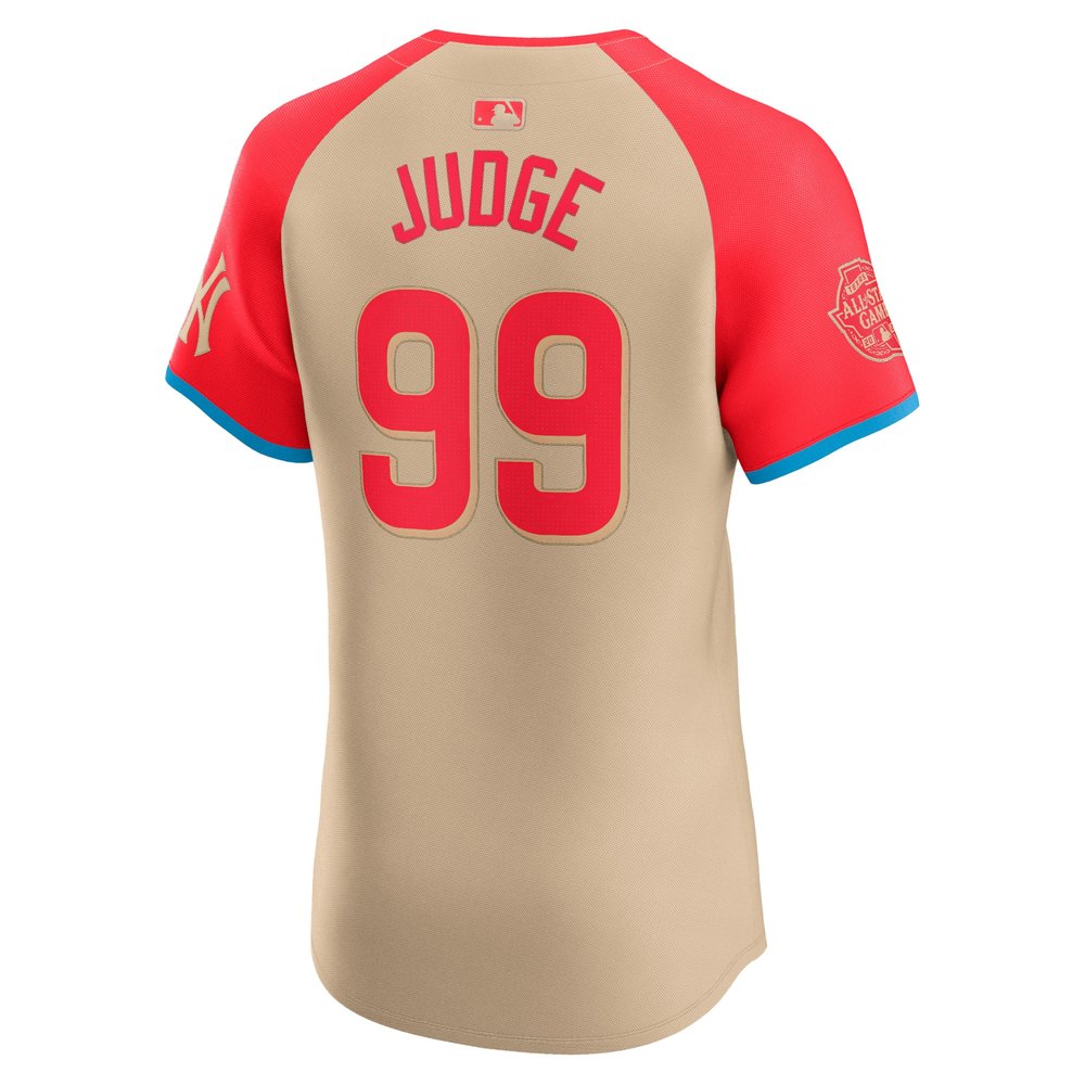 Men's American League #99 Aaron Judge Cream 2024 MLB All-Star Game Elite Player Jersey