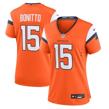 Women's Denver Broncos #15 Nik Bonitto Orange Team Game Jersey Women's Denver Broncos #15 Nik Bonitto Orange Team Game Jersey
