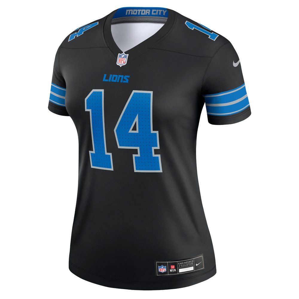 Women's Detroit Lions #14 Amon-Ra St. Brown Black Legend Jersey