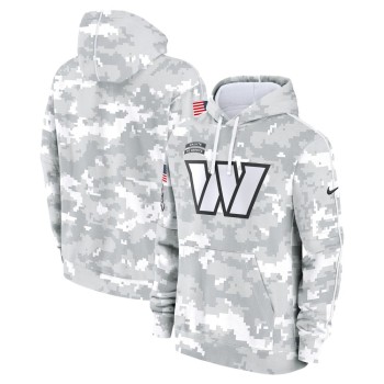 Youth Washington Commanders White/Gray 2024 Salute To Service Pullover Hoodie Youth Washington Commanders White/Gray 2024 Salute To Service Pullover Hoodie