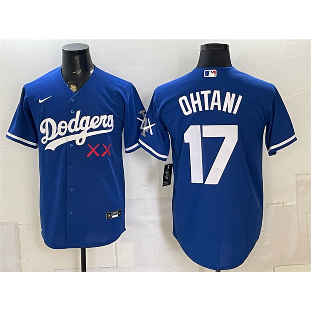 Men's Los Angeles Dodgers x KAWS #17 Shohei Ohtani Royal Vapor Premier Limited Baseball Jersey Men's Los Angeles Dodgers x KAWS #17 Shohei Ohtani Royal Vapor Premier Limited Baseball Jersey